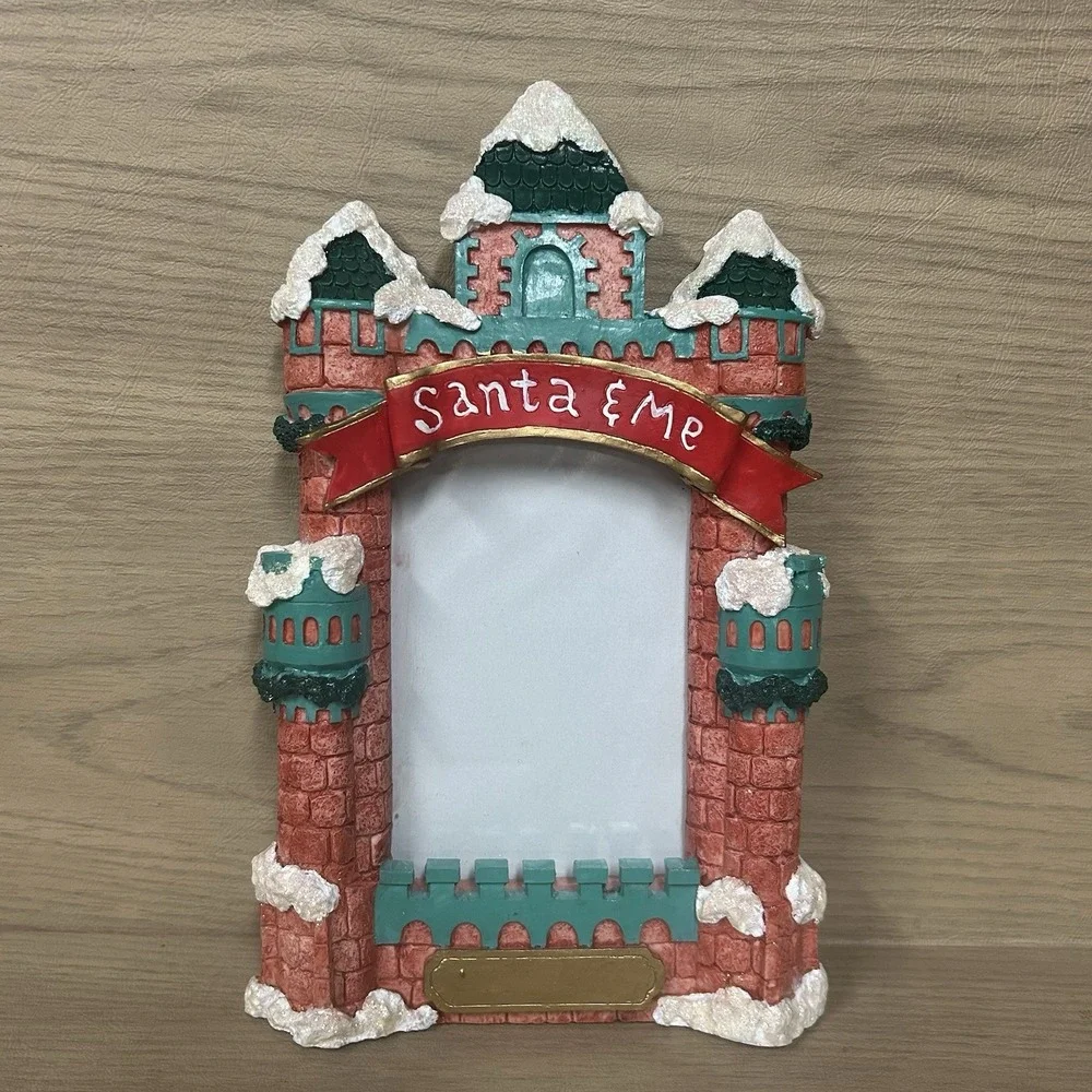 Toys R Us Santa And Me Photo Frame North Pole Santa's Town 2000 Vtg holiday